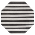 thumbnail image 3 of JONATHAN Y SANTA MONICA 5' Octagon Area Rug, Aveiro Wide Stripe - Black/Cream, SMB112B-5TGN, 3 of 10