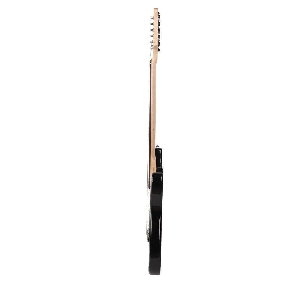 FASCK 39 Inch Electric Guitar, Full-Size Beginner Solid Body Guitar Kit with Gig Bag Strap Tremolo Bar Cable Picks,Black
