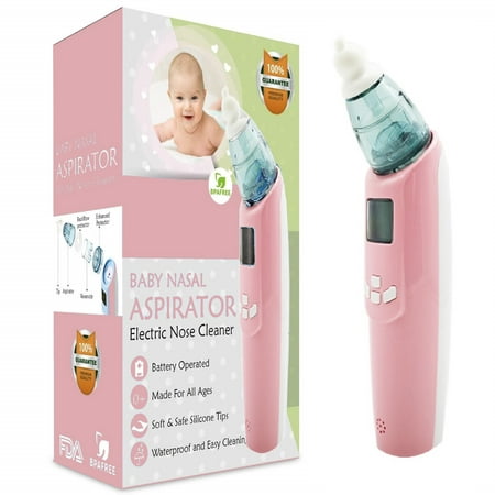 BabyTone Newborn Nasal Apirator, Nasal Aspirator for Baby, Baby Nasal Aspirator Electric Nose Cleaner with Built-in Light, Music, LCD Screen, and 3 Levels of Nose Suction, USB Charging