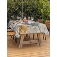 thumbnail image 3 of Outdoor Tablecloth with Umbrella Hole for Patio/Picnic/Party/Camping, Spring Tulips Flower Waterproof Table Cloth Rectangle Table Cover Washable, Vintage Floral Barn Doors Rustic Beige (60"x 120"), 3 of 8