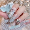 thumbnail image 3 of Hadanceo 3Pcs Nail Tassel Chain Stunning Trendy Peach Heart Sturdy Rhinestone Accessories for Beautiful Nails, 3 of 8