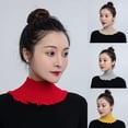 thumbnail image 4 of Yokua Knitted Wool Mock Turtleneck Fake False Collar Half Top Winter Neck Warmer, 4 of 21
