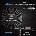 thumbnail image 2 of UCINNOVATE 18AWG 19.6ft/6m Cigarette Lighter Extension Cord, Pure Copper Core Wire, 10A Fused Auto DC Power Plug Cable 12V/24V, Car Charger with Socket for Max 120W Vacuum Cleaner Outdoor Camping, 2 of 6