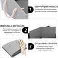 thumbnail image 2 of Brabtod Dog Toys Storage Bins-Foldable Fabric Trapezoid Organizer Boxes with Weave Rope Handle,Large Collapsible Basket for Shelves,Dog Apparel GreyStrip, 2 of 7
