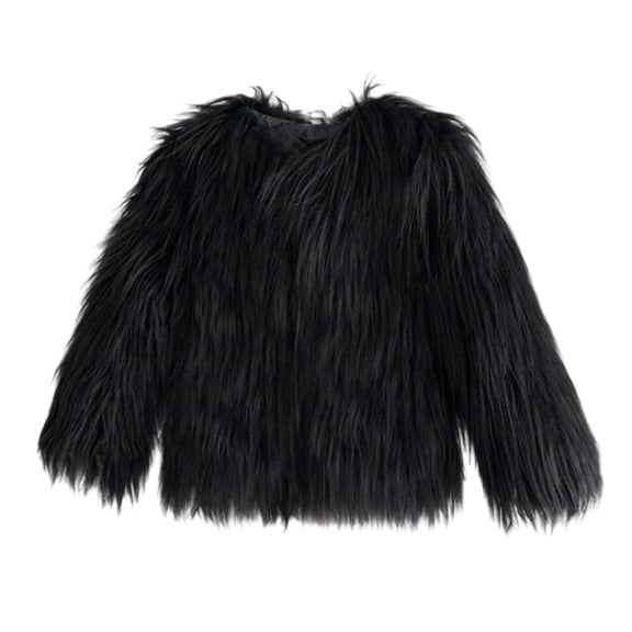 Dakiuu Girls Textured Jacket Cropped Open Front Long Sleeve