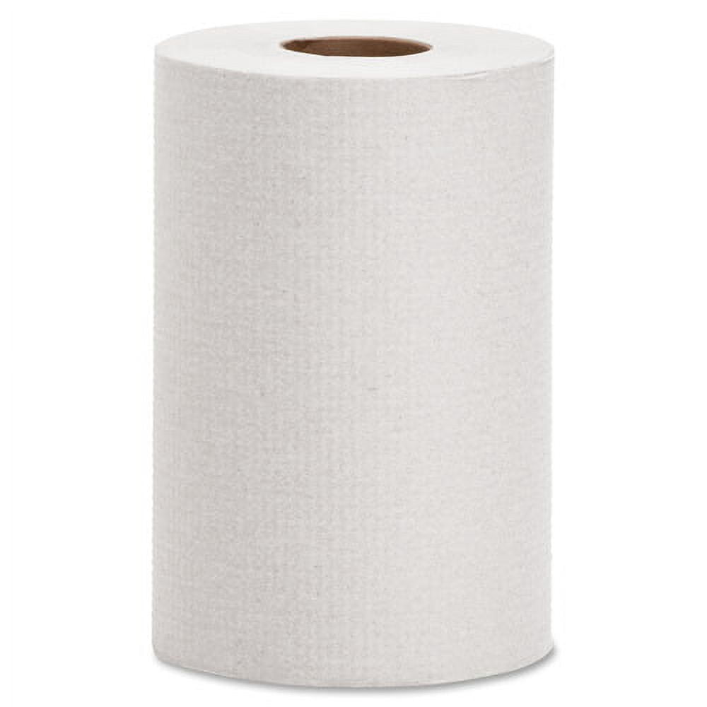 Genuine Joe Hardwound Roll Paper Towels 7.88" x 350 ft - White - Absorbent - for Restroom - 12 / Carton