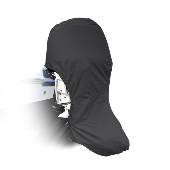Savvycraft Heavy Duty Outboard Motor Cover Waterproof 600D Polyester Full Size Boat Engine Cover For Motor Up To 100-150 Hp Black Color