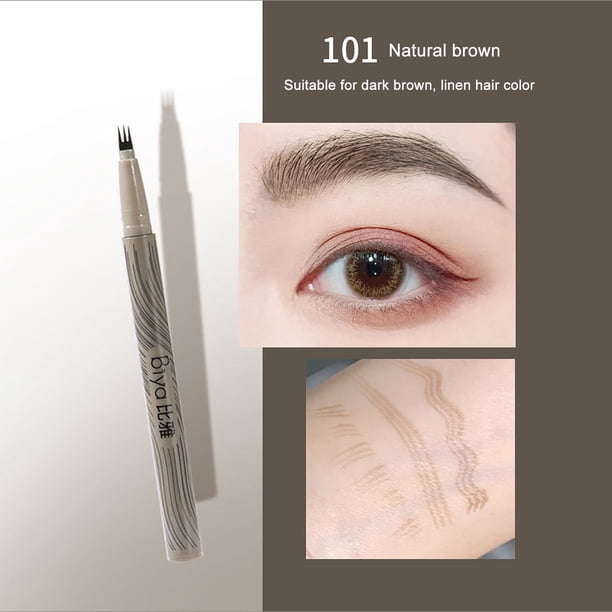 Xihbxyly Lápiz de Cejas con Diseño de Tres Garras para Trazos Naturales, Larga Duración para Lucir Bella Todo El Día, Práctica Herramienta de Maquillaje para Exteriores, Ideal para Principiantes y Pr