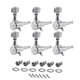 thumbnail image 1 of Clavija de afinación 6 Sintonizadores de cierre de guitarra eléctrica en línea derecha Sintonizadores de bloqueo sellados de guitarra cromada Cabezas de sintonización de la máquina 1:18 Compatible con Maboto Clavija de afinación, 1 of 6