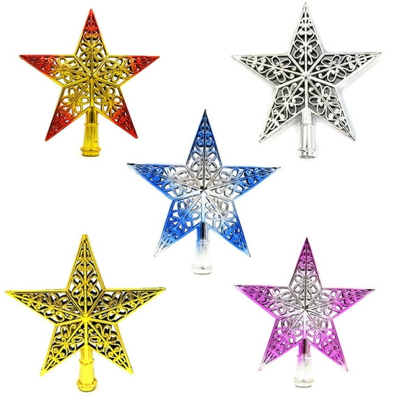 OUNONA Decoration Christmas Tree Top Size 3 Golden