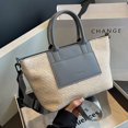 thumbnail image 4 of Bolso cruzados para mujer 2023 Bolso vagabundo de paja Tejido suave Embrague femenino (Gris), 4 of 8