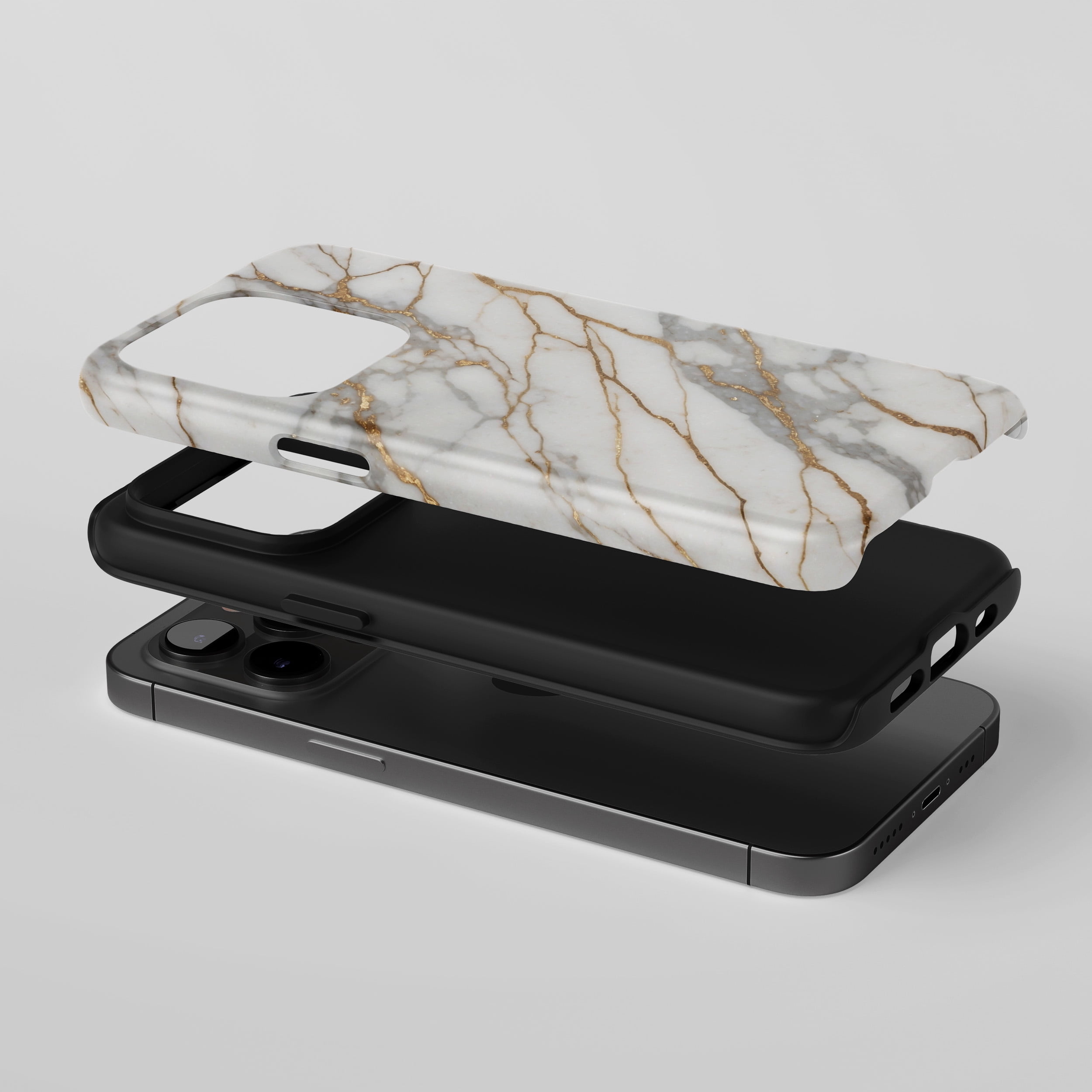 Marble Gold iPhone Series Tough Protective Phone Case