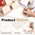 thumbnail image 2 of Uxcell 25Pcs Thank You Cards, 5.5" x 3.7" Blank Folded Cardstock Greeting Card with Gold Foil Border for Wishes Gift Wedding Graduation Birthday DIY Craft Invitations, White, 2 of 4