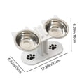 thumbnail image 3 of Rewenti Support de Bol pour Animaux en Bois Réglable Incliné Support de Bol pour Chats Bol Surélevé Mangeoire, 3 of 5