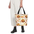 thumbnail image 4 of Lsque Thanksgiving With Turkey Pattern Beach Tote,Shoulder Handbag,Spacious Tote Bag,Lightweight Travel Bag,Versatile Shopping Bag, 4 of 6