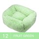 thumbnail image 1 of Cama cuadrada de lujo para perros pequeños, medianos y grandes, esterilla de felpa larga, suministros para mascotas, cama calmante lavable, 1 of 4