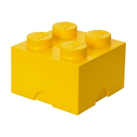 Room Copenhagen LEGO Storage Brick Drawer 4, 9-3/4 x 9-3/4 x 7-1/8 Inches, Bright Yellow (4003)