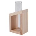thumbnail image 4 of 10x jarrón de tubo de ensayo de cristal en macetas con soporte de madera, 4 of 5