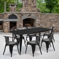 thumbnail image 2 of Bowery Hill 7 Piece Metal Dining Set in White, 2 of 6