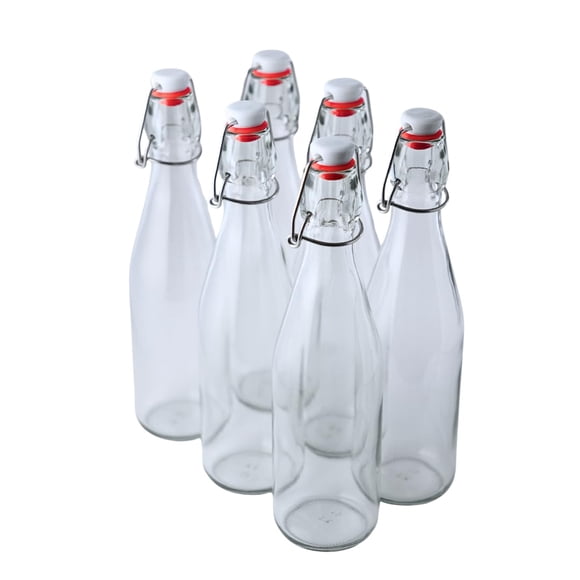 Botellas de Vidrio FastRack 473 ml con Tapa Abatible Paquete de 6