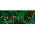 thumbnail image 2 of Cavalaris "Jungle Eyes Tiger & Panther" Glossy Poster (19"x48), 2 of 3