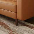 thumbnail image 3 of Stateside 59" Vegan Leather Office Loveseat, Square Arm 2-Seater Sofa for Reception, Home Office & Small Spaces, 3 of 7