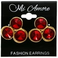 thumbnail image 2 of Mi Amore Post-Earrings Red/Gold-Tone, 2 of 2