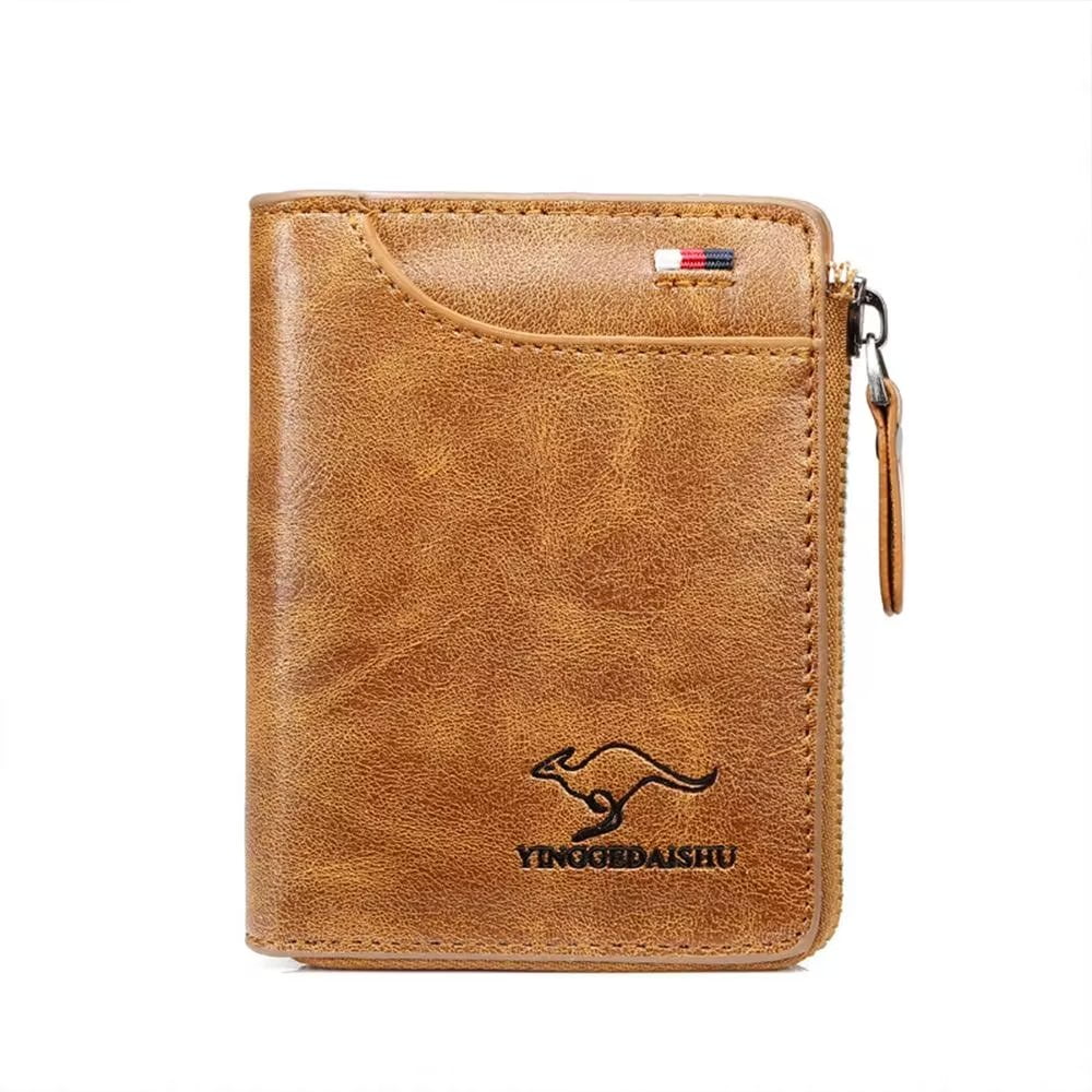 Men Zipper RFID Blocking Wallet, T1 M7 Leather Wallet, Durable ...