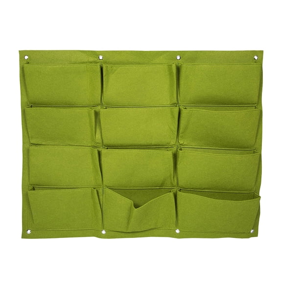 PTOOTP Felt Plant Grow Bag with 12 Pockets for Small Space Gardening, and Breathable 1Pc