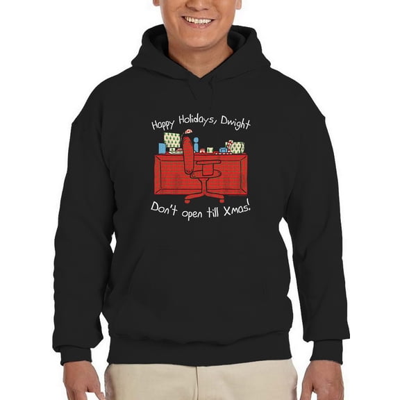 Happy Holidays Dwight! Hoodie Men The Office, Male XX-Large