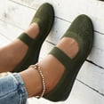 thumbnail image 6 of Women's Flats Shoes Pointed Toe Knit Ballet Comfortable Dressy Slip On Flat Green 9.5, 6 of 7