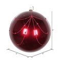 thumbnail image 2 of Vickerman MT194721D Rideau Ornemental 6 Po. Baies Rouges Bonbon Paillettes - 3 par Sac, 2 of 3