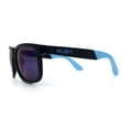 thumbnail image 6 of Kush Classic Matte Sport Horn Rim Plastic Color Mirror Sunglasses [Black Blue - Blue Mirror], 6 of 8