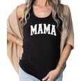 thumbnail image 4 of Distressed Mama Tank Top for Women Simple Graphic Shirt for Mom Black Tank Top X-Large, 4 of 4