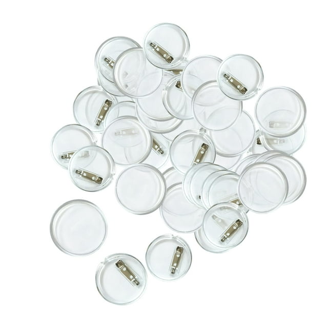 yuksok 100Pcs Acrylic Pins Handmade Round for School Projects Craft Supplies 37mm