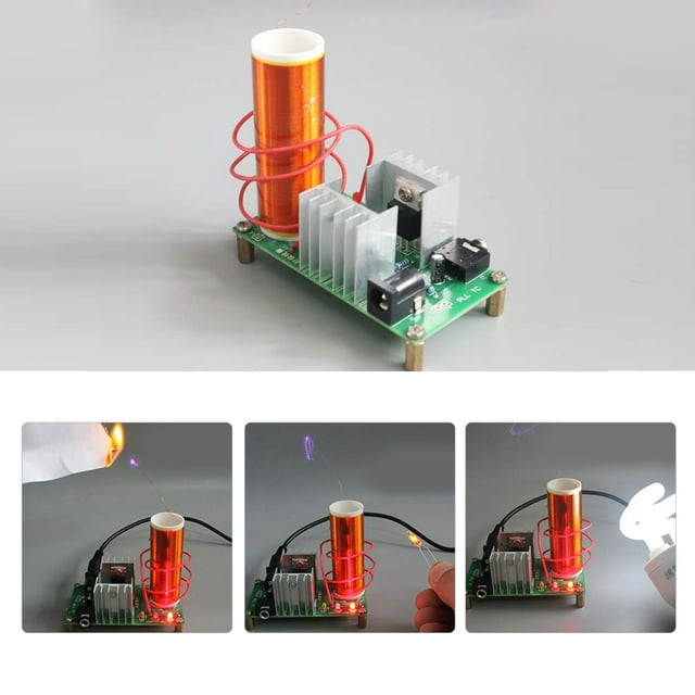 Kit de bricolaje electrónico, kit de transmisión de arco de altavoz de plasma de bobina de 15-24 V Proyecto de bricolaje probado y confiable VoborMX herramienta