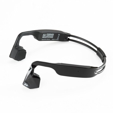 ALL-Terrain Bone Conductive Headphones perfect for working out, riding a bike, has microphone, wireless,lightweight, and portable works with all smartphones and Bluetooth enabled devices -