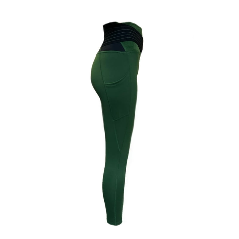 TOMMIE COPPER Women's Adjustable Strap Back Support Pro 24 Leggings,  Olive, XL 