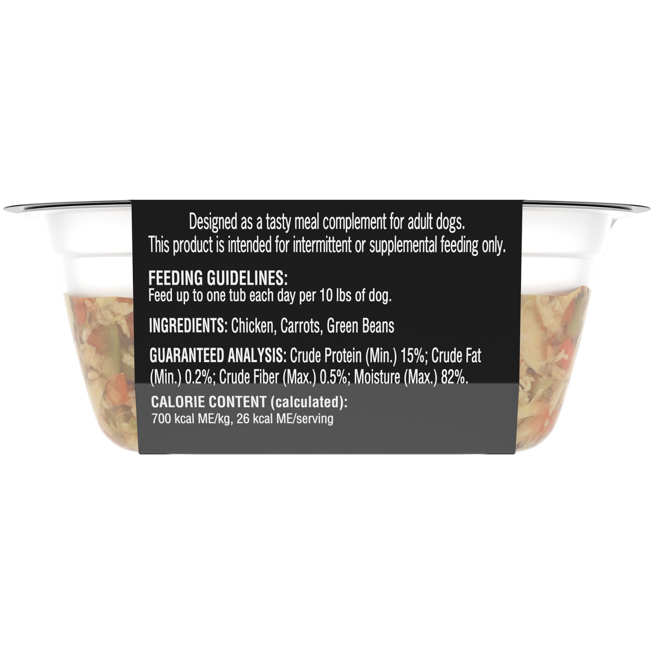 (3 pack) Cesar Simply Crafted Chicken, Carrots & Green Beans Wet Dog Food Topper Adult, 1.3 Oz