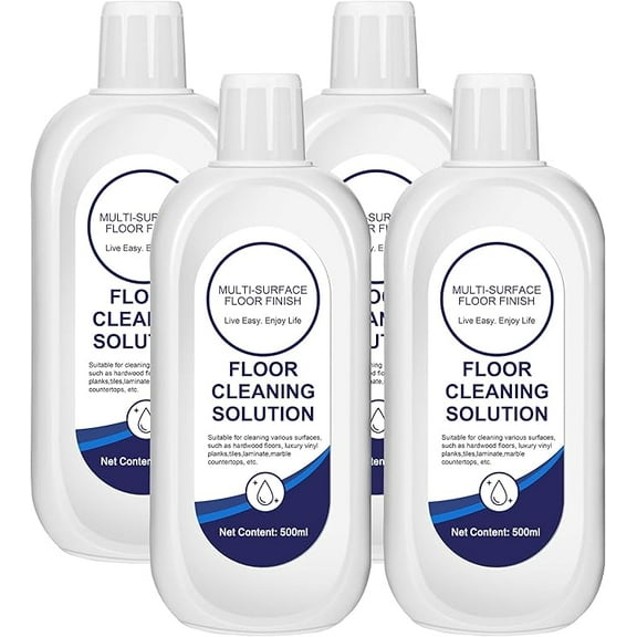 Multi-Surface Floor Cleaning Solution Compatible with Tineco/Roborock Vacuum Mop, Cleaner Refill for All Mopping Robot Vacuums and Cordless Wet/Dry Mops (4 Bottle Pack, Original)