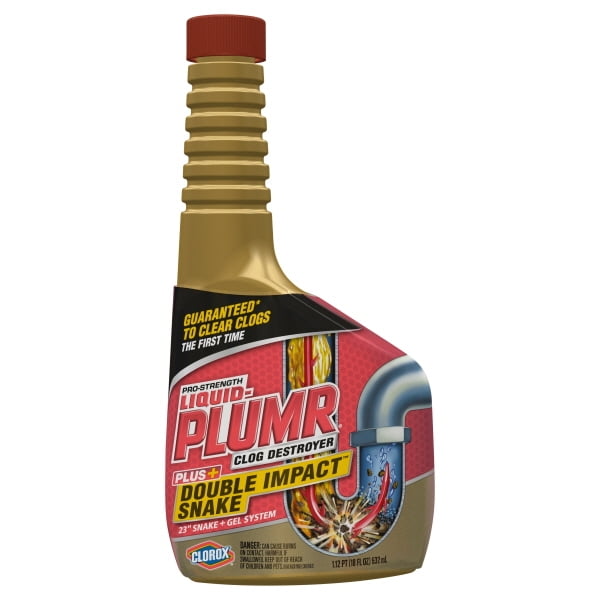 LiquidPlumr Double Impact ProStrength Clog Remover, 16 fl oz