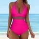 thumbnail image 2 of MKLEKYY Trajes De Baño Dama Women 1 Piece Swimwear Sexy Mesh Swimsuit Push Up High Waisted Bathing Suit Training Swimwear Bathing Sport Control Swimsuit Swimwear, 2 of 6