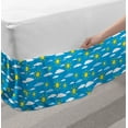 thumbnail image 2 of Sky Bed Skirt, Yellow Sun and Fluffy Clouds on Blue Sky Inspired Background Composition, Elastic Bedskirt Dust Ruffle Wrap Around for Bedding Decor, 4 Sizes, Pale Blue Yellow White, by Ambesonne, 2 of 2