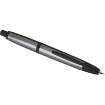 Pilot Retractable Fountain Pen, Gun Metal Gray with Matte Black, Blue, Fine.