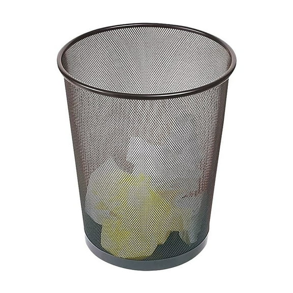 Brighton Staples Indoor Trash Can Without Lid Black Steel Mesh 5 Gal. (56903) 56903-CC