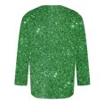 thumbnail image 4 of Maean Men Big and Tall Shirts Sequin Printed Crewneck 3/4 Sleeve Causal Tshirts Nightclub Party Shirt Top, 4 of 5