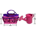 thumbnail image 2 of Kids Gardening Tool Set - Real Metal Child Sized Hand Tools with Wooden Handles & Safety Edges; Shovel, Rake & Pitch Fork - Plus Watering Can, Garden Gloves & Durable Canvas Carrying Bag. Pink, 2 of 5