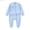 Blue, variant on Baby Boys Full Zip Up Pajamas Infant Romper With Front Zipper Soft Long Sleeve Jumpsuit For Newborn Toddler Cozy Sleeper Outfit Boys Jumpsuit Long Pants Size Newborn-1 Months
