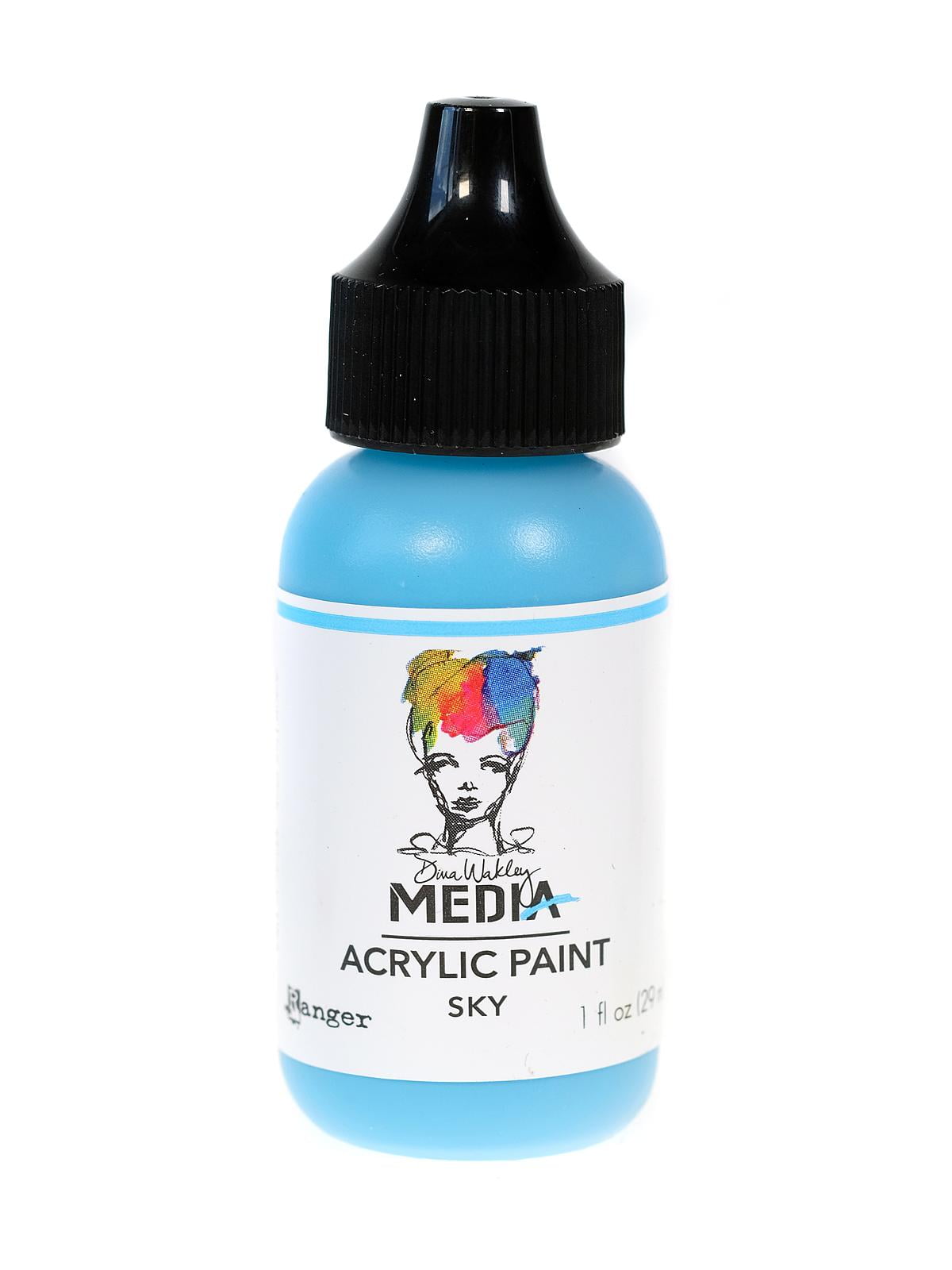 Dina Wakley Media Heavy Body Acrylic Paints 1 oz., bottle, sky (pack of ...