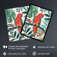thumbnail image 2 of Artery8 Red Parakeet Bird in Tropical Jungle Watercolour Living Room Art Print Framed Poster Wall Decor 12x16 inch, 2 of 3